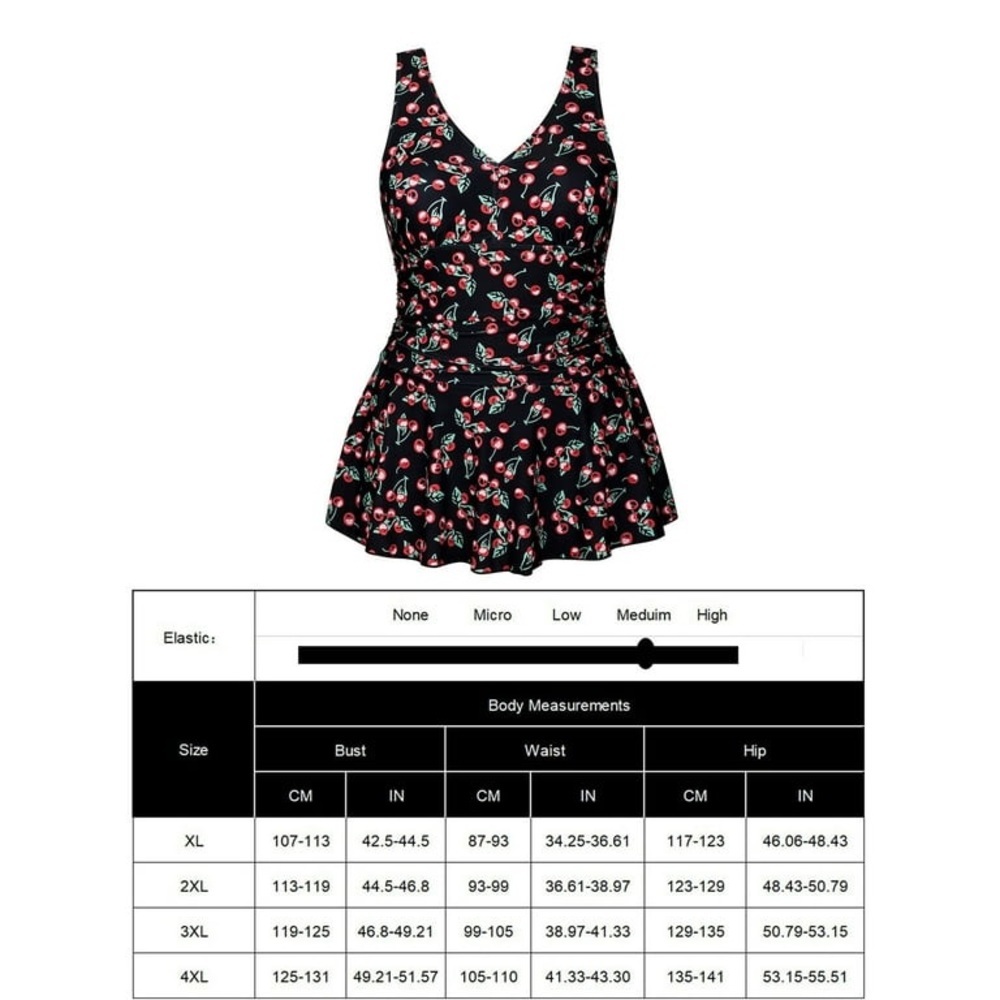 Rivelino plus size swim dress with shorts attached - Picture 5 of 8